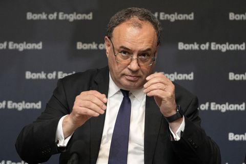 Andrew Bailey, der Chef der Bank of England, zeigt sich besorgt über die steigenden Preise für Lebensmittel