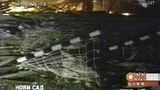 Dieses Bild vom 24. März 1999 zeigt einen Raketenschaden durch Nato-Bombenangriffe auf serbische Militärziele