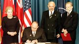 Die Außenminister der USA, Polens, Ungarns und der Tschechischen Republik