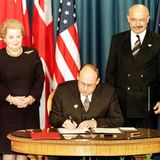 Die Außenminister der USA, Polens, Ungarns und der Tschechischen Republik