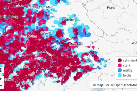 Eine Gewitterfront kommt auf Deutschland zu. Unwetter sind vor allem Westen zu erwarten. 