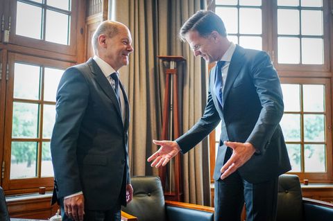 Olaf Scholz und Mark Rutte in den Niederlanden