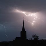 Blitz über Rattelsdorf in Bayern