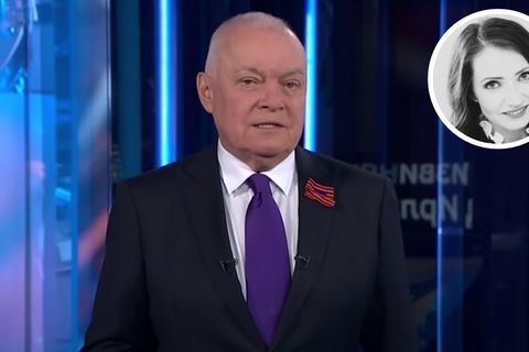 Propaganda ist sein Handwerk: Dmitri Kisseljow. Für den Kreml schwingt er gerne die Atom-Keule. 