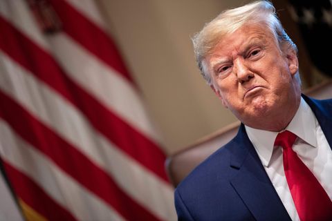 US-Präsident Donald Trump guckt grimmig