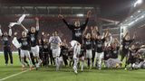 Die TSG Hoffenheim bejubelt den Klassenerhalt in der Relegation 2013