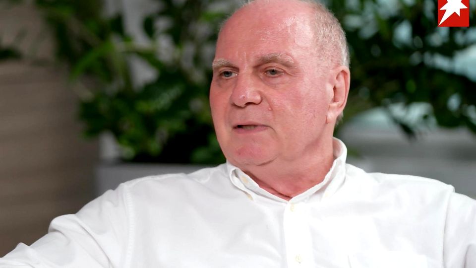 Uli Hoeneß in an interview about Lewandowski's rumors of a change