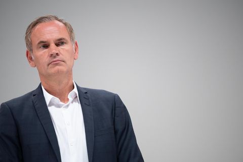 Oliver Blume, Vorstandsvorsitzender der Porsche AG, während einer Pressekonferenz 2020