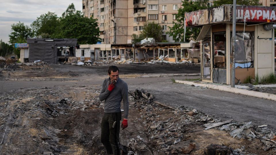 Die Stadt Charkiw wurde zum großen Teil zerstört Die Stadt Charkiw wurde zum großen Teil zerstört