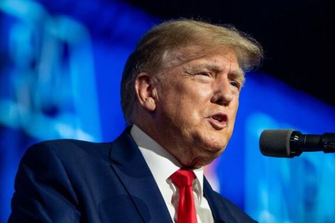 Donald Trump, ehemaliger Präsident der USA, spricht während des Leadership Forums