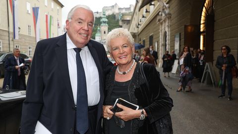 Klaus Michael Kühne mit Ehefrau Christine