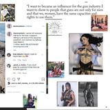 Eine Übersicht von Profilen in sozialen Netzwerken mit unterschiedlichen Waffen-Influencern