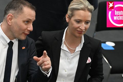 Die AfD-Vorsitzenden Tino Chrupalla und Alice Weidel
