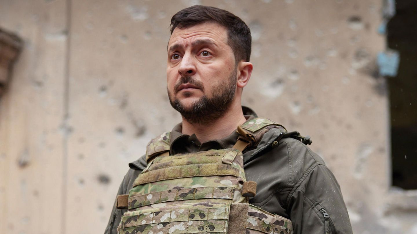 Wolodymyr Selenskyj, Präsident der Ukraine, Ende Mai bei einem Besuch der Region Charkiw