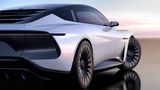 DeLorean Alpha 5 seitlich vom Heck