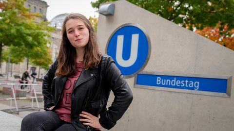 Emilia Fester, die jüngste Abgeordnete des Bundestages