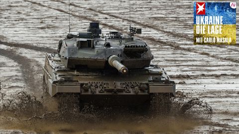 Ein Kampfpanzer der Bundeswehr vom Typ Leopard 2A6