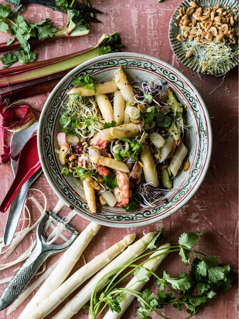 Spargel-Rhabarber-Salat