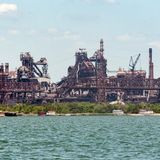 Das Asov-Stahlwerk in Mariupol