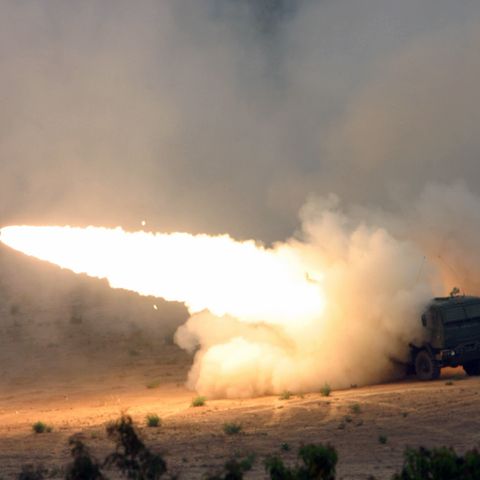 M142 beim Abschuss.