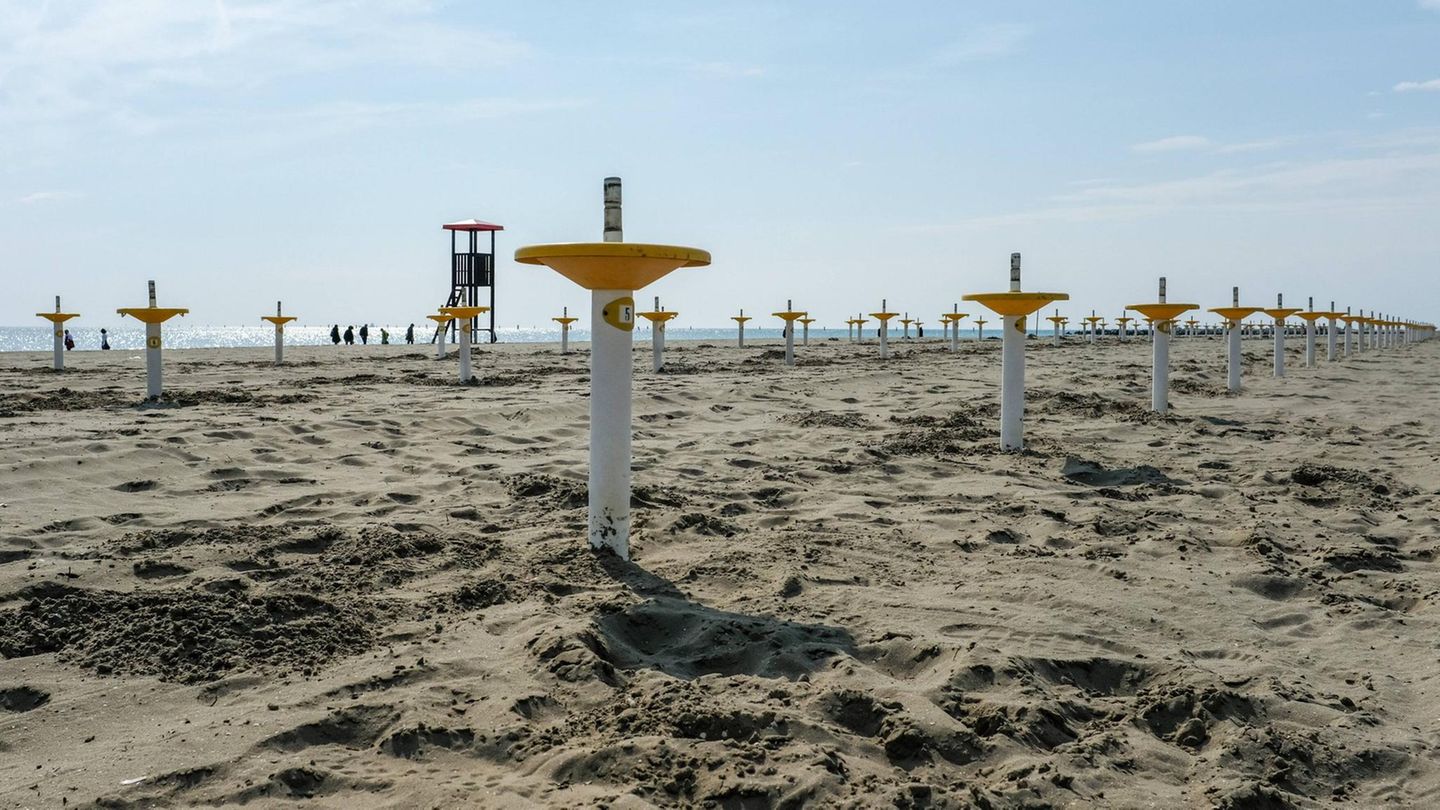 Strandabschnitt in Italien