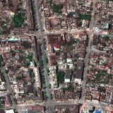 Ukraine-Krieg: Luftaufnahme Straßenzüge in Mariupol