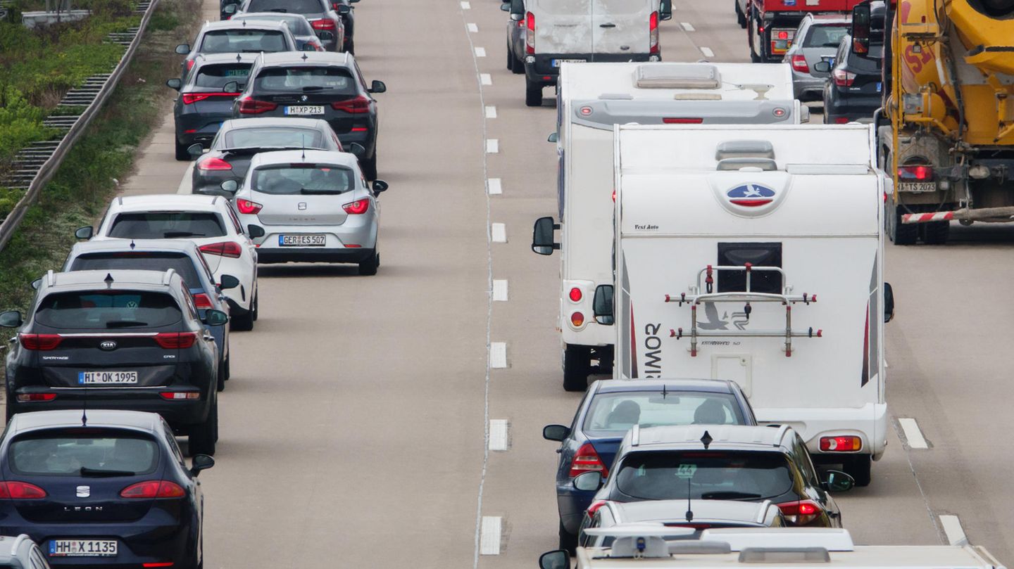 Stau auf der Autobahn