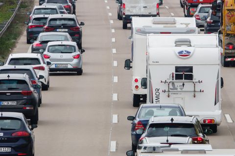 Stau auf der Autobahn