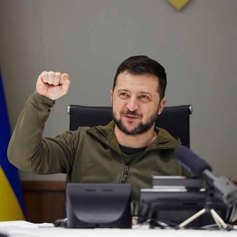 Wolodymyr Selenskyj, Präsident der Ukraine, gratuliert ukrainischen Athleten per Videoschalte