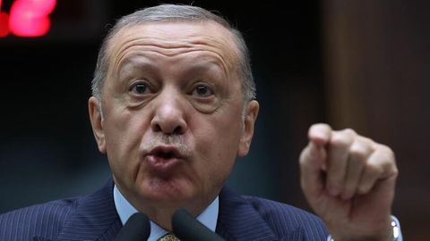 Der Präsident der Türkei, Recep Tayyip Erdogan, bei einer Rede