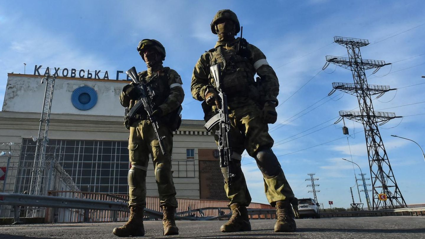 Russische Soldaten in der Oblast Cherson im Süden der Ukraine