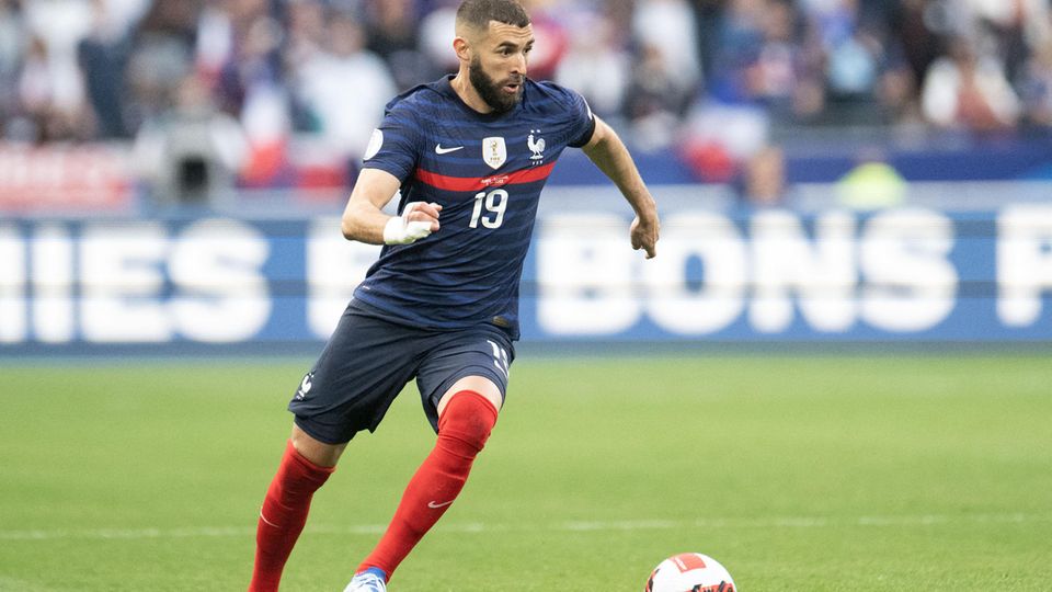 Karim Benzema bei einem Spiel der französischen Nationalmannschaft