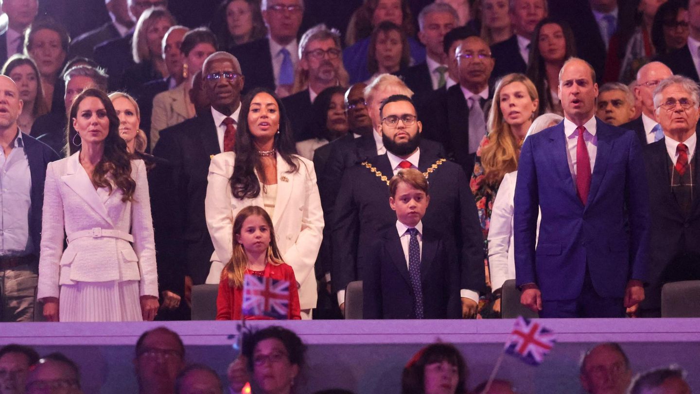 Herzogin Kate, Prinzessin Charlotte, Prinz George und Prinz William