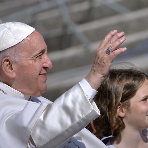 Papst Franziskus bei einer Audienz