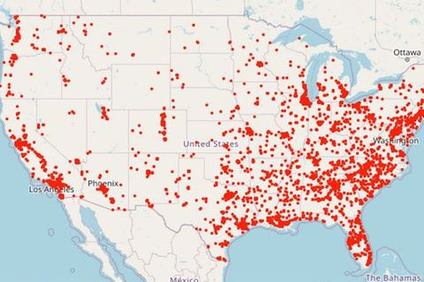 Eine Grafik zeigt Todesfälle durch Waffen in den USA