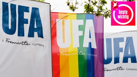 heute wichtig-Logo mit UFA-Fahnen