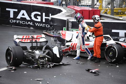 "Crash-Kid" Mick Schumacher hat seinen Boliden in Monaco gleich in zwei Teile zerlegt