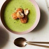 Lust- und Laune-Küche: Brunnenkresse-Suppe mit Ziegenkäse-Topping