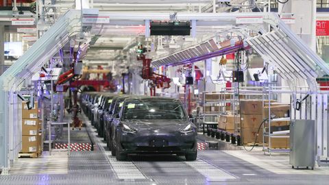 Shanghai : In der Tesla-Fabrik in China werden vor allem die Modelle der Serien 3 und Y gebaut