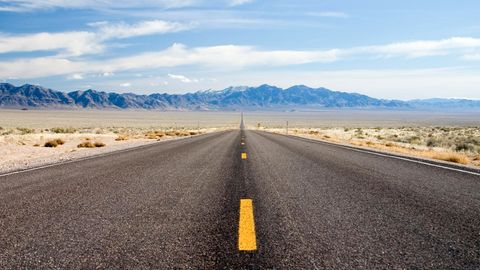 Aufnahme von 375 in Nevada, dem "Extraterrestrial Highway", der letzten Straße vor der Area 51.