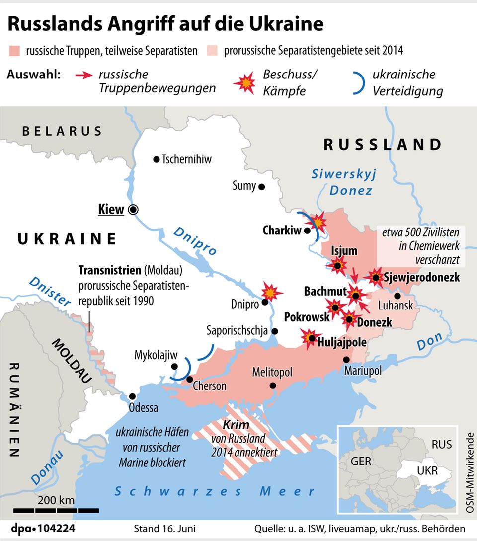 Angriffe Ukraine