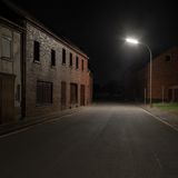 Verlassene Straße im rheinischen Borschemich