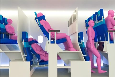 Animation der Sitzreihe von der Seite