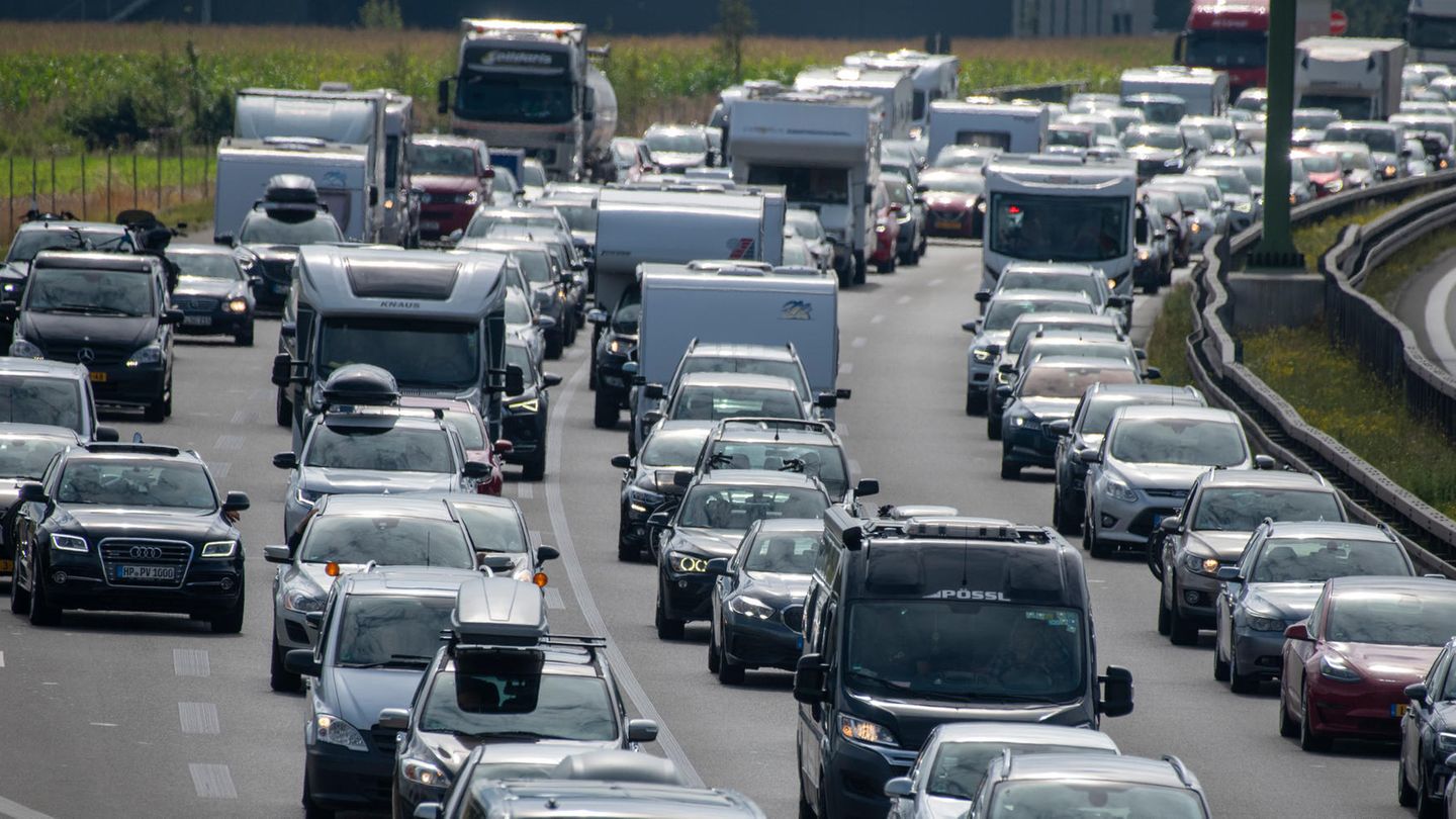Stau auf der Autobahn