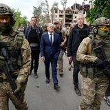Scholz besucht den teilweise von der russischen Armee zerstörten Kiewer Vorort Irpin