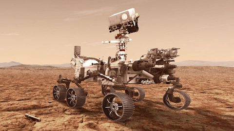 Der Mars-Rover der Nasa. Auf dem Mars entdeckte er nun Müll.