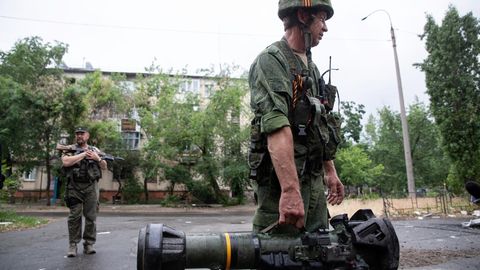 Ukraine: Der Garnisonskommandeur der separatistischen prorussischen Volksmiliz Alexander Nikischin