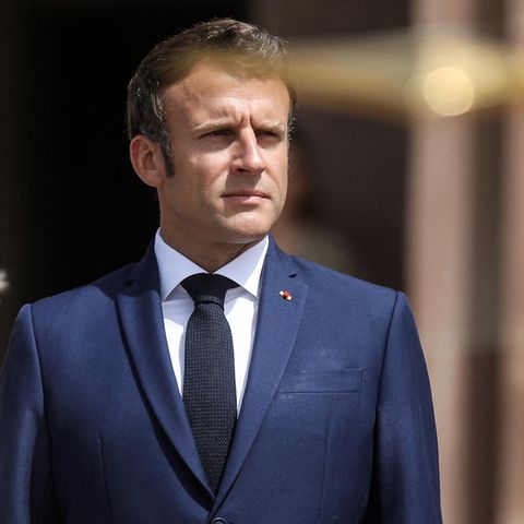 Emmanuel Macron während einer Zeremonie zum Gedenken des des verstorbenen Generals Charles de Gaulle am 18. Juni in Paris