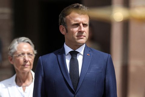 Emmanuel Macron während einer Zeremonie zum Gedenken des des verstorbenen Generals Charles de Gaulle am 18. Juni in Paris