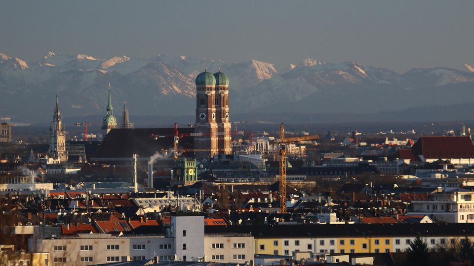 Blick über die bayerische Landeshauptstadt München